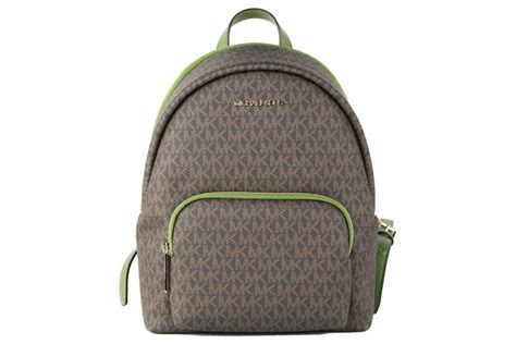 Michael Kors Erin Signature Backpack Medium Evergreen/Brown 